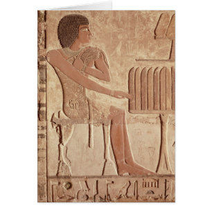 Relief depicting the deceased seated