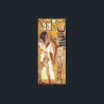 Relief depicting the Goddess Hathor placing Canvas Print<br><div class="desc">Egyptian 19th Dynasty 's Relief depicting the Goddess Hathor placing the magic collar on Seti I (c.1394-1279 BC) New Kingdom (painted limestone) located at the Museo Archeologico, Florence, Italy. The Relief depicting the Goddess Hathor placing the magic collar on Seti I (c.1394-1279 BC) New Kingdom was created around the 13th...</div>