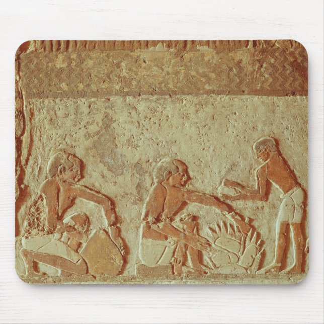 Relief depicting the making and baking of bread mouse pad (Front)