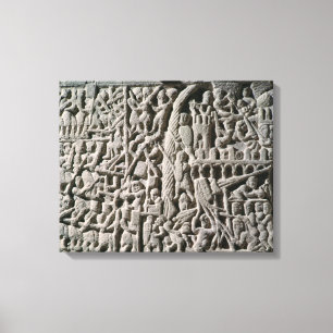Relief depicting the Siege of Carcassonne Canvas Print