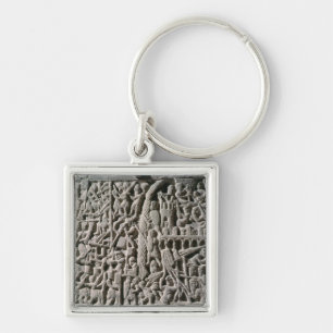 Relief depicting the Siege of Carcassonne Keychain