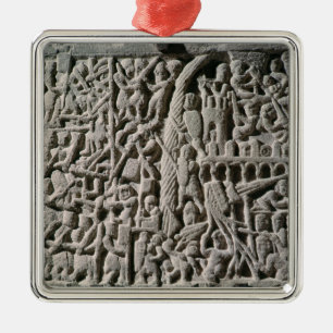 Relief depicting the Siege of Carcassonne Metal Ornament