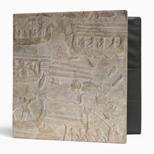 Relief depicting the unloading of wood binder