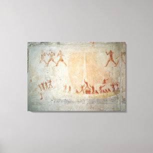 Relief from the Mastaba of Akhethotep depicting bo Canvas Print