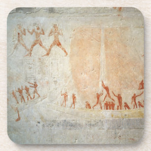 Relief from the Mastaba of Akhethotep depicting bo Coaster