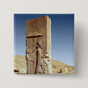 Relief in the Hall of a Hundred Columns 2 Inch Square Button