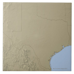 Relief Map of Texas 2 Tile