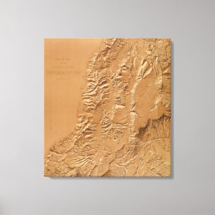 Relief map of Utah Canvas Print