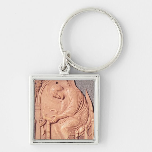 Relief of a monk studying, from Hotel de Keychain (Front)