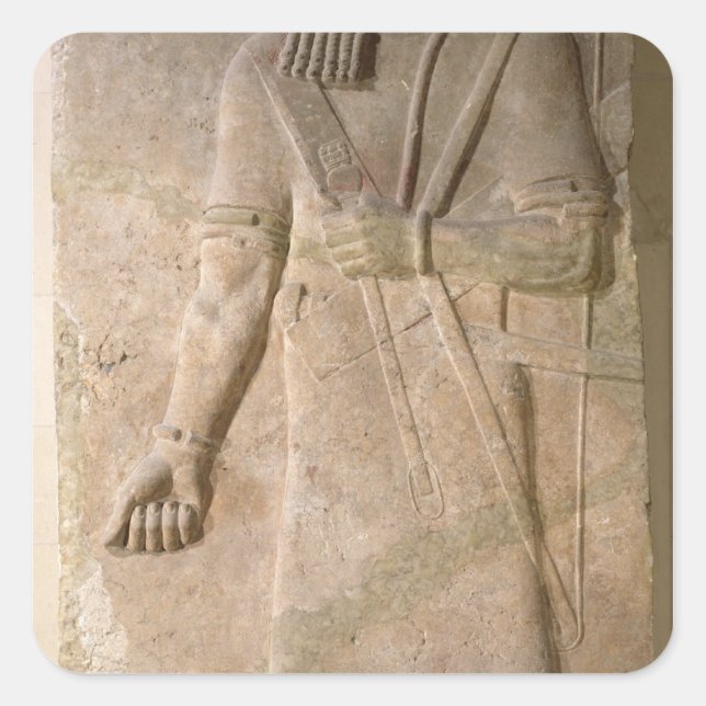 Relief of an Assyrian warrior Square Sticker (Front)