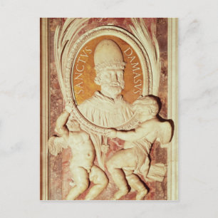 Relief of Damasus I on a nave pilaster Postcard