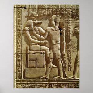 Relief of Sobek and Ptolemy VI Philometor Poster