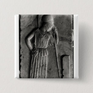 Relief of the Mourning Athena, c.460 2 Inch Square Button