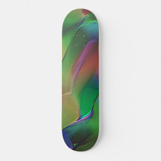 Reliefs with a predominance of green and yellow skateboard (Front)
