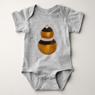 Religieuse French Choux Pastry Cream Puff Dessert Baby Bodysuit