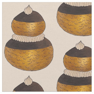 Religieuse French Choux Pastry Cream Puff Dessert Fabric