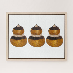 Religieuse French Choux Pastry Cream Puff Dessert Jigsaw Puzzle