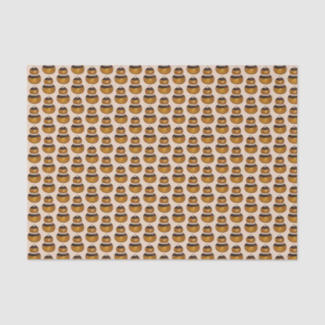 Religieuse French Choux Pastry Cream Puff Dessert Tissue Paper (Front)