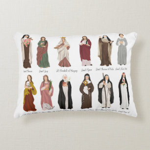 Religieux Catholique Saints Femmes - Coussin de co
