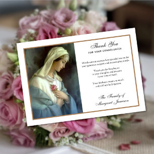 Religieux Catholique Vierge Marie Condolence Merci