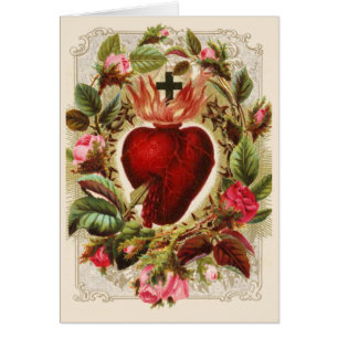 Religieux Sacré Coeur Jésus Rose catholique