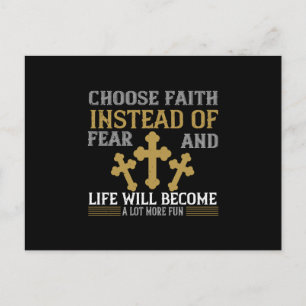 Religion - Choose Faith Instead Of Fear Postcard