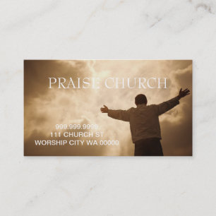 Religion Christian Pastor Spiritual Church Praise Business Card