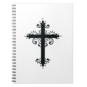 Religion Cross with an ornament Notebook