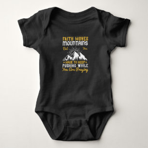 Religion - Faith Moves Mountains Baby Bodysuit