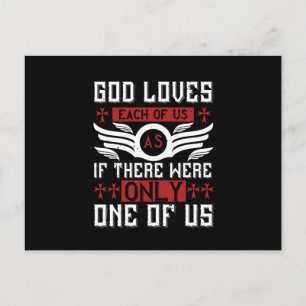 Religion - God Loves Each Of Us Postcard