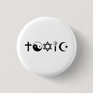Religion Is Toxic Freethinker 1 Inch Round Button