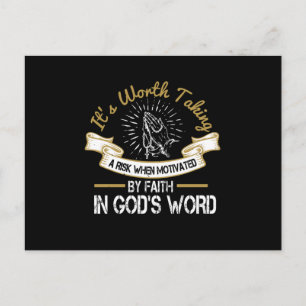 Religion - It's Worth Taking A Risk Postcard