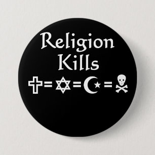 Religion Kills 3 Inch Round Button