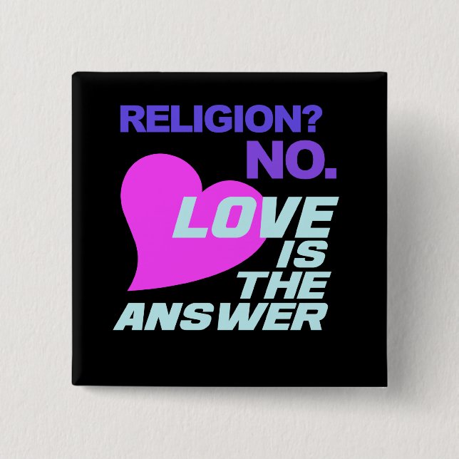 Religion & Love button (Front)