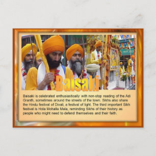 Religion, Sikhs celebrate Baisaki Postcard