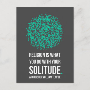 Religion Solitude Archbishop William Temple Quote Postcard