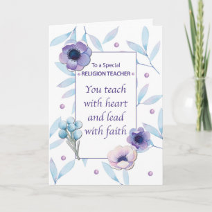 Religion Teacher Thanks Teacher Appreciation Day Card