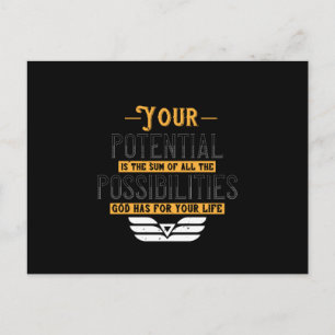Religion The Potential Is The Sum Of Possibilities Postcard