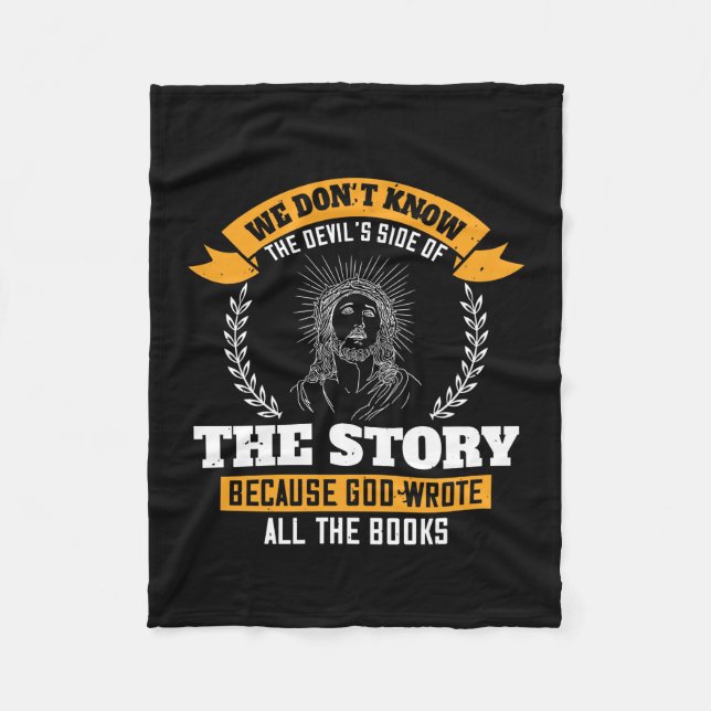 Religion - We Don't Know The Devil's Side Fleece Blanket (Front)