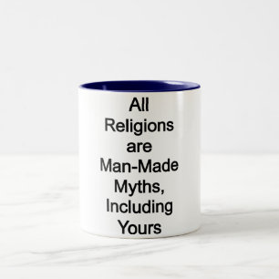 Religions are myths Two-Tone coffee mug