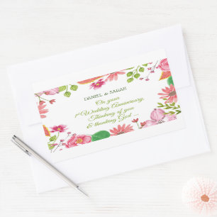 Religious 1st Wedding Anniversary Flowers Sticker