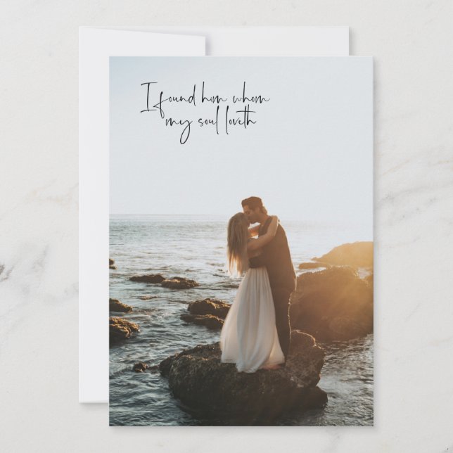 Religious 2 Photo Wedding Invitation (Front)