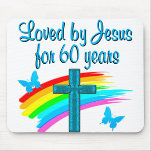 RELIGIOUS 60 YR OLD MOUSE PAD