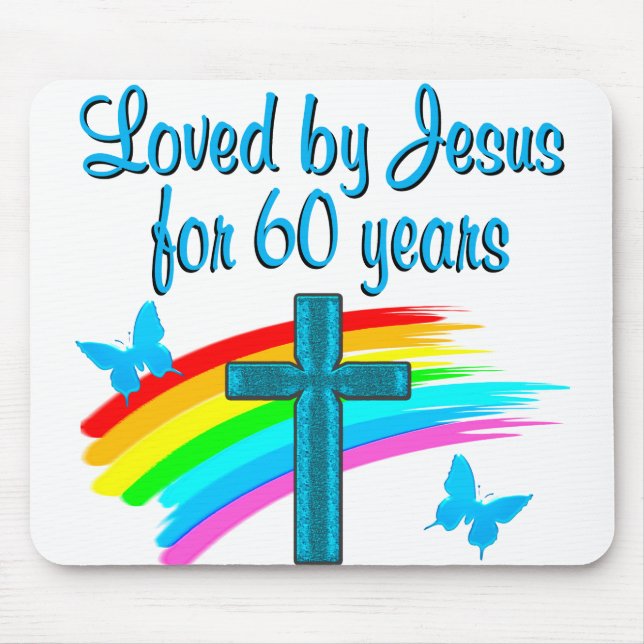 RELIGIOUS 60 YR OLD MOUSE PAD (Front)