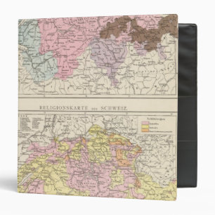 Religious and Linguistic Map of Switzerland Binder