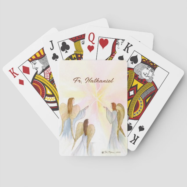 Religious Angels Personalized Playing Cards (Back)