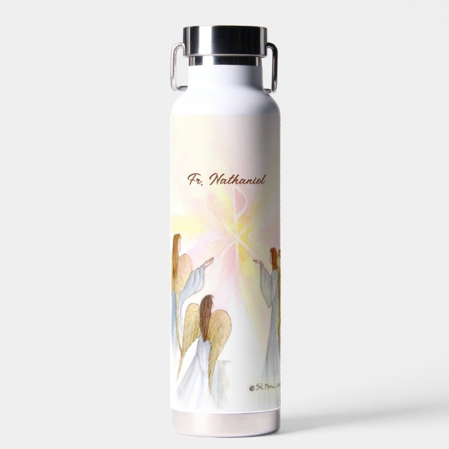 Religious Angels Personalized Water Bottle (Front)