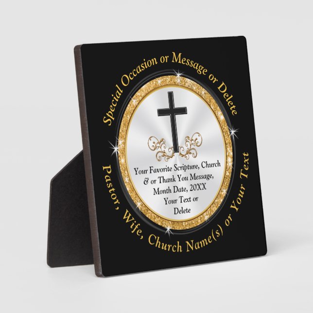 Religious Appreciation Plaques, Personalized Plaque (Front)