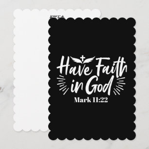 Religious Art: Have Faith in God Scripture Design Holiday Card