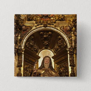Religious art representing Santa Teresa 2 Inch Square Button